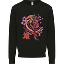 Japanese Fantasy Dragon Mens Sweatshirt Jumper Black