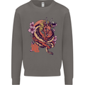 Japanese Fantasy Dragon Mens Sweatshirt Jumper Charcoal