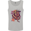 Japanese Fantasy Dragon Mens Vest Tank Top Sports Grey
