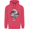 Japanese Fantasy Dragon Sun Background Childrens Kids Hoodie Heliconia