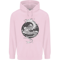 Japanese Fantasy Dragon Sun Background Childrens Kids Hoodie Light Pink