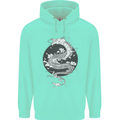 Japanese Fantasy Dragon Sun Background Childrens Kids Hoodie Peppermint
