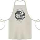 Japanese Fantasy Dragon Sun Background Cotton Apron 100% Organic Natural