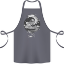 Japanese Fantasy Dragon Sun Background Cotton Apron 100% Organic Steel