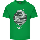 Japanese Fantasy Dragon Sun Background Kids T-Shirt Childrens Irish Green