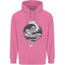 Japanese Fantasy Dragon Sun Background Mens 80% Cotton Hoodie Azelea