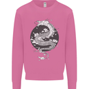 Japanese Fantasy Dragon Sun Background Mens Sweatshirt Jumper Azalea