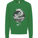 Japanese Fantasy Dragon Sun Background Mens Sweatshirt Jumper Irish Green