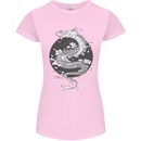 Japanese Fantasy Dragon Sun Background Womens Petite Cut T-Shirt Light Pink