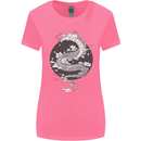 Japanese Fantasy Dragon Sun Background Womens Wider Cut T-Shirt Azalea