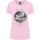 Japanese Fantasy Dragon Sun Background Womens Wider Cut T-Shirt Light Pink
