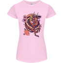 Japanese Fantasy Dragon Womens Petite Cut T-Shirt Light Pink