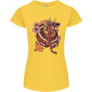 Japanese Fantasy Dragon Womens Petite Cut T-Shirt Yellow