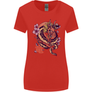 Japanese Fantasy Dragon Womens Wider Cut T-Shirt Red