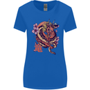 Japanese Fantasy Dragon Womens Wider Cut T-Shirt Royal Blue
