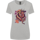 Japanese Fantasy Dragon Womens Wider Cut T-Shirt Sports Grey