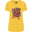Japanese Fantasy Dragon Womens Wider Cut T-Shirt Yellow