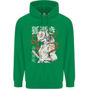 Japanese Kitsune Paranormal Fox Childrens Kids Hoodie Irish Green