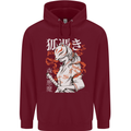 Japanese Kitsune Paranormal Fox Childrens Kids Hoodie Maroon