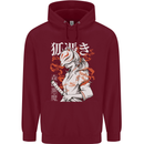 Japanese Kitsune Paranormal Fox Childrens Kids Hoodie Maroon