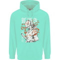 Japanese Kitsune Paranormal Fox Childrens Kids Hoodie Peppermint