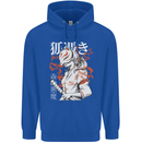 Japanese Kitsune Paranormal Fox Childrens Kids Hoodie Royal Blue