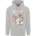 Japanese Kitsune Paranormal Fox Childrens Kids Hoodie Sports Grey