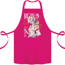 Japanese Kitsune Paranormal Fox Cotton Apron 100% Organic Pink