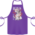 Japanese Kitsune Paranormal Fox Cotton Apron 100% Organic Purple