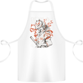 Japanese Kitsune Paranormal Fox Cotton Apron 100% Organic White