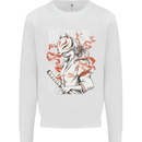 Japanese Kitsune Paranormal Fox Kids Sweatshirt Jumper White