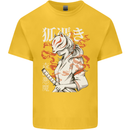 Japanese Kitsune Paranormal Fox Kids T-Shirt Childrens Yellow