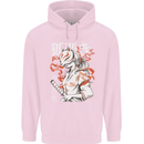 Japanese Kitsune Paranormal Fox Mens 80% Cotton Hoodie Light Pink
