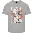 Japanese Kitsune Paranormal Fox Mens Cotton T-Shirt Tee Top Sports Grey