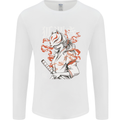 Japanese Kitsune Paranormal Fox Mens Long Sleeve T-Shirt White