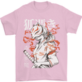 Japanese Kitsune Paranormal Fox Mens T-Shirt 100% Cotton Light Pink