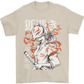 Japanese Kitsune Paranormal Fox Mens T-Shirt 100% Cotton Sand