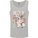 Japanese Kitsune Paranormal Fox Mens Vest Tank Top Sports Grey