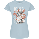 Japanese Kitsune Paranormal Fox Womens Petite Cut T-Shirt Light Blue