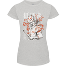 Japanese Kitsune Paranormal Fox Womens Petite Cut T-Shirt Sports Grey
