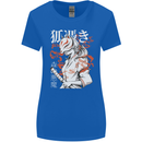 Japanese Kitsune Paranormal Fox Womens Wider Cut T-Shirt Royal Blue