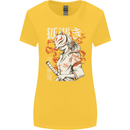 Japanese Kitsune Paranormal Fox Womens Wider Cut T-Shirt Yellow