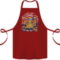 Japanese Octopus Drummer Drumming Drums Cotton Apron 100% Organic Maroon