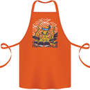 Japanese Octopus Drummer Drumming Drums Cotton Apron 100% Organic Orange