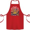 Japanese Octopus Drummer Drumming Drums Cotton Apron 100% Organic Red