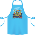 Japanese Octopus Drummer Drumming Drums Cotton Apron 100% Organic Turquoise