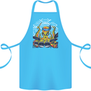 Japanese Octopus Drummer Drumming Drums Cotton Apron 100% Organic Turquoise