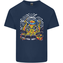 Japanese Octopus Drummer Drumming Drums Kids T-Shirt Childrens Navy Blue
