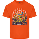 Japanese Octopus Drummer Drumming Drums Kids T-Shirt Childrens Orange