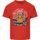 Japanese Octopus Drummer Drumming Drums Kids T-Shirt Childrens Red